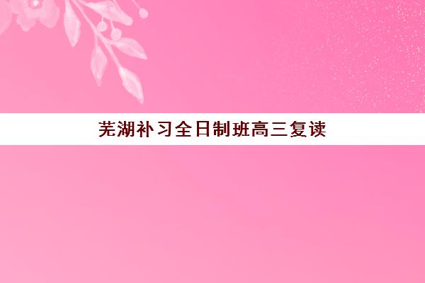 芜湖补习全日制班高三复读时间2025年具体时间如何安排？最新开学日期、报名流程与全年学习规划详解
