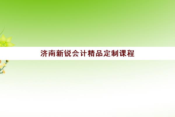 济南新锐会计精品定制课程辅导机构哪家比较好？2025年权威评测与科学择校全攻略