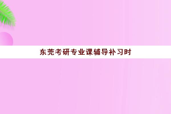 东莞考研专业课辅导补习时间2025年具体时间如何查询？最新官方时间表解读与备考规划全指南