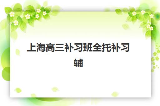 上海高三补习班全托补习辅导机构有哪些学校？2025年最新TOP10实力解析、择校标准与报读全指南