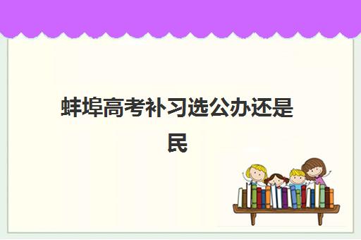 蚌埠高考补习选公办还是民办？2026年全日制班服务对比与择校指南
