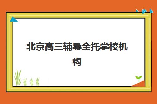 北京高三辅导全托学校机构发展指数TOP5如何评估？2025年最新综合实力榜、择校指南与避坑全攻略